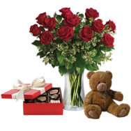 Beautiful Love - Romance Flowers with Chocolates