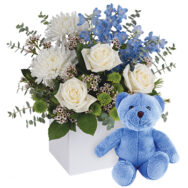 It's a Boy with Teddy - Flowers for New Mum and Baby Boy